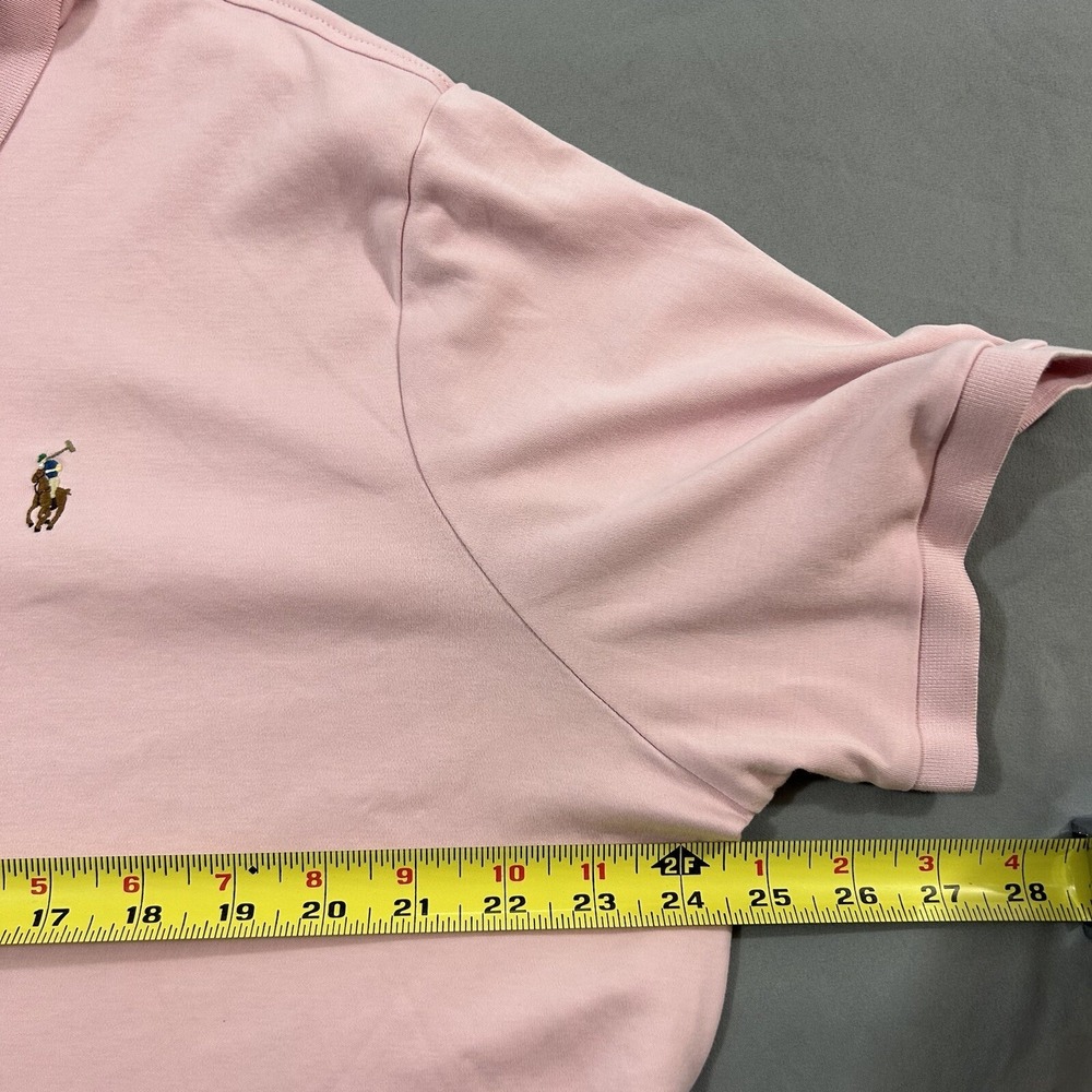 Polo Ralph Lauren Men's Polo Shirt XL Flesh Pony Pink Casual Preppy Summer Golf - Picture 3 of 6